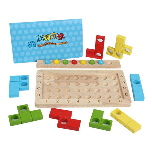Cube magique pour enfants, puzzle de construction éducatif en bois