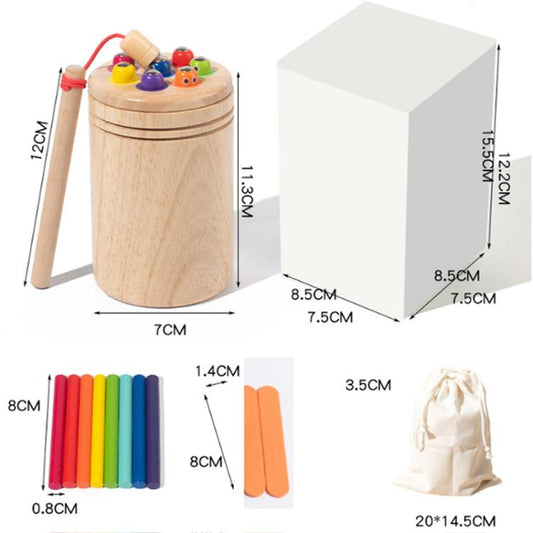 Baby Sensory Play Montessori Wooden Toys Color Shape Sorting Box, Insect Fishing Rubber wood, Short 2-in-1, Short 6-in-1, Short 3-in-1, Short 4-in-1, Short 5-in-1, Multifunctional Simplified Packaging, Multifunctional Deluxe Packaging, 3D Rod Rubber Wo...