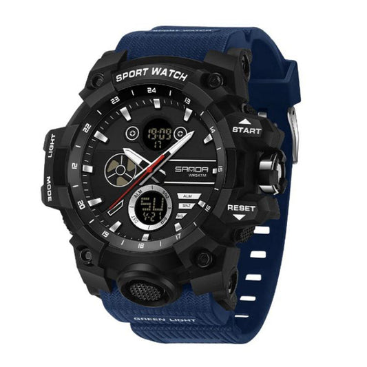 SANDA 9094 Montre Électronique Multifonction Sportive Étanche 5 ATM Lumineuse