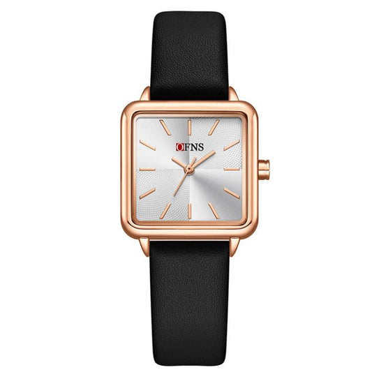 SANDA 1316 Montre à quartz pour femme, boîtier en alliage étanche 3 ATM, Cuir-Noir, Cuir-Rose, Cuir-Gris, Cuir-Bleu, Cuir-Blanc, Cuir-Rouge