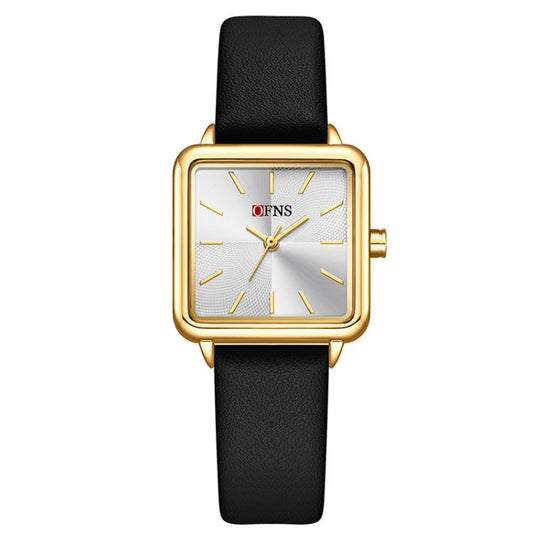 SANDA 1316 Montre à quartz pour femme, boîtier en alliage étanche 3 ATM, Cuir-Noir, Cuir-Rose, Cuir-Gris, Cuir-Bleu, Cuir-Blanc, Cuir-Rouge