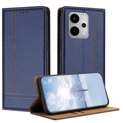 Stitching Design Scratch-Resistant Vegan Leather Phone Case, For Realme P4 Power 5G, For Realme Note 80 4G, For Realme C83 5G, For Realme C85 5G / 4G, For Realme Neo8 5G, For Realme 16 5G, For Realme 16 Pro+ 5G, For Realme 16 Pro 5G                    ...