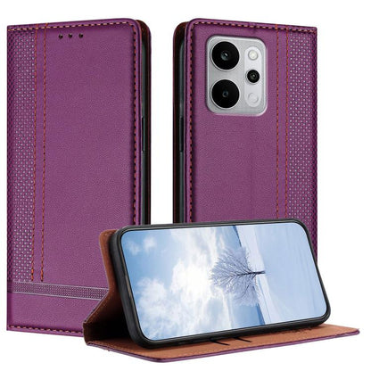 Stitching Design Scratch-Resistant Vegan Leather Phone Case, For Realme P4 Power 5G, For Realme Note 80 4G, For Realme C83 5G, For Realme C85 5G / 4G, For Realme Neo8 5G, For Realme 16 5G, For Realme 16 Pro+ 5G, For Realme 16 Pro 5G                    ...