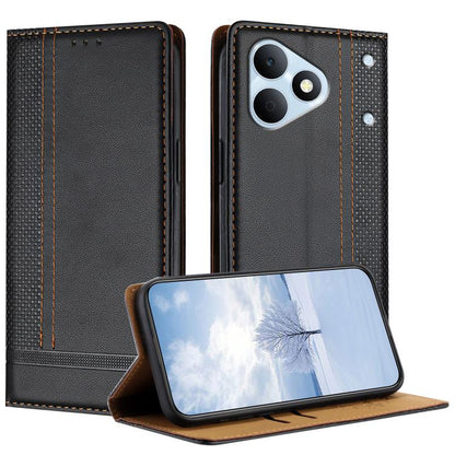 Stitching Design Scratch-Resistant Vegan Leather Phone Case, For Realme P4 Power 5G, For Realme Note 80 4G, For Realme C83 5G, For Realme C85 5G / 4G, For Realme Neo8 5G, For Realme 16 5G, For Realme 16 Pro+ 5G, For Realme 16 Pro 5G                    ...
