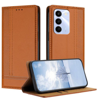 Stitching Design Scratch-Resistant Vegan Leather Phone Case, For Realme P4 Power 5G, For Realme Note 80 4G, For Realme C83 5G, For Realme C85 5G / 4G, For Realme Neo8 5G, For Realme 16 5G, For Realme 16 Pro+ 5G, For Realme 16 Pro 5G                    ...