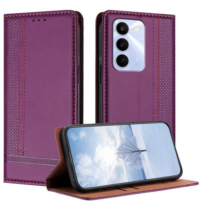 Stitching Design Scratch-Resistant Vegan Leather Phone Case, For Realme P4 Power 5G, For Realme Note 80 4G, For Realme C83 5G, For Realme C85 5G / 4G, For Realme Neo8 5G, For Realme 16 5G, For Realme 16 Pro+ 5G, For Realme 16 Pro 5G                    ...