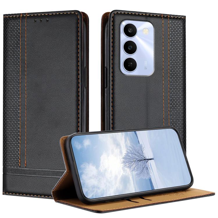 Stitching Design Scratch-Resistant Vegan Leather Phone Case, For Realme P4 Power 5G, For Realme Note 80 4G, For Realme C83 5G, For Realme C85 5G / 4G, For Realme Neo8 5G, For Realme 16 5G, For Realme 16 Pro+ 5G, For Realme 16 Pro 5G                    ...