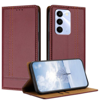 Stitching Design Scratch-Resistant Vegan Leather Phone Case, For Realme P4 Power 5G, For Realme Note 80 4G, For Realme C83 5G, For Realme C85 5G / 4G, For Realme Neo8 5G, For Realme 16 5G, For Realme 16 Pro+ 5G, For Realme 16 Pro 5G                    ...