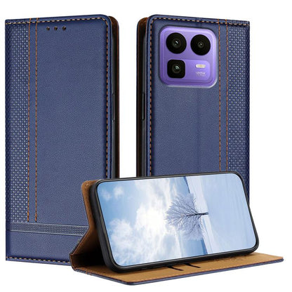 Stitching Design Scratch-Resistant Vegan Leather Phone Case, For Realme P4 Power 5G, For Realme Note 80 4G, For Realme C83 5G, For Realme C85 5G / 4G, For Realme Neo8 5G, For Realme 16 5G, For Realme 16 Pro+ 5G, For Realme 16 Pro 5G                    ...