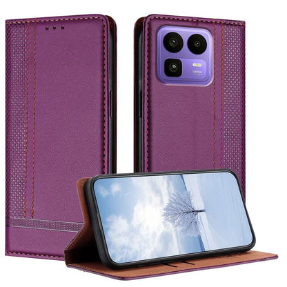 Stitching Design Scratch-Resistant Vegan Leather Phone Case, For Realme P4 Power 5G, For Realme Note 80 4G, For Realme C83 5G, For Realme C85 5G / 4G, For Realme Neo8 5G, For Realme 16 5G, For Realme 16 Pro+ 5G, For Realme 16 Pro 5G                    ...