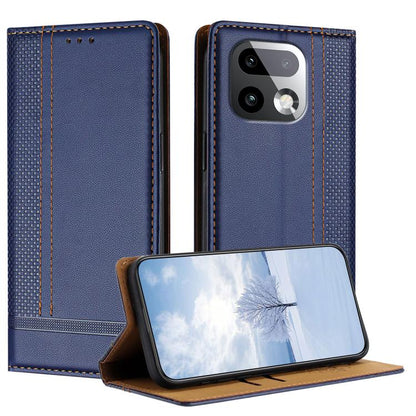 Stitching Design Scratch-Resistant Vegan Leather Phone Case, For Realme P4 Power 5G, For Realme Note 80 4G, For Realme C83 5G, For Realme C85 5G / 4G, For Realme Neo8 5G, For Realme 16 5G, For Realme 16 Pro+ 5G, For Realme 16 Pro 5G                    ...