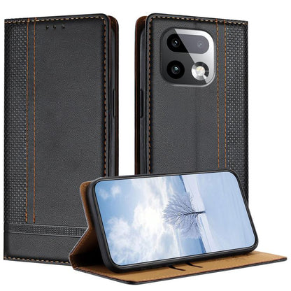 Stitching Design Scratch-Resistant Vegan Leather Phone Case, For Realme P4 Power 5G, For Realme Note 80 4G, For Realme C83 5G, For Realme C85 5G / 4G, For Realme Neo8 5G, For Realme 16 5G, For Realme 16 Pro+ 5G, For Realme 16 Pro 5G                    ...