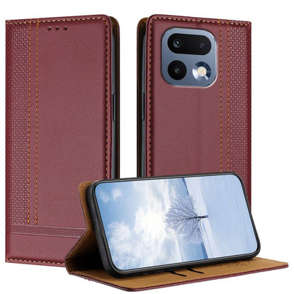 Stitching Design Scratch-Resistant Vegan Leather Phone Case, For Realme P4 Power 5G, For Realme Note 80 4G, For Realme C83 5G, For Realme C85 5G / 4G, For Realme Neo8 5G, For Realme 16 5G, For Realme 16 Pro+ 5G, For Realme 16 Pro 5G                    ...
