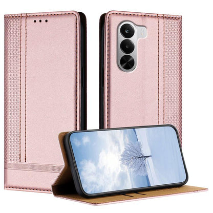 Stitching Design Scratch-Resistant Vegan Leather Phone Case, For Realme P4 Power 5G, For Realme Note 80 4G, For Realme C83 5G, For Realme C85 5G / 4G, For Realme Neo8 5G, For Realme 16 5G, For Realme 16 Pro+ 5G, For Realme 16 Pro 5G                    ...