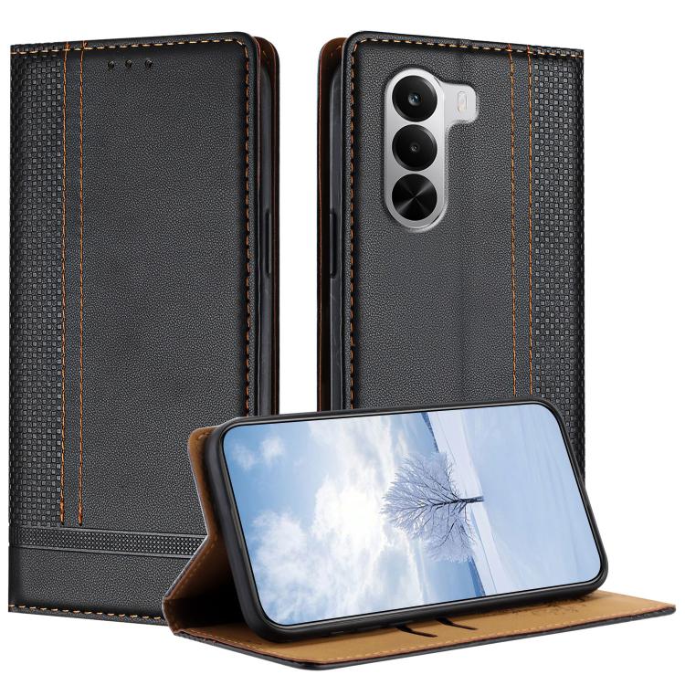 Stitching Design Scratch-Resistant Vegan Leather Phone Case, For Realme P4 Power 5G, For Realme Note 80 4G, For Realme C83 5G, For Realme C85 5G / 4G, For Realme Neo8 5G, For Realme 16 5G, For Realme 16 Pro+ 5G, For Realme 16 Pro 5G                    ...
