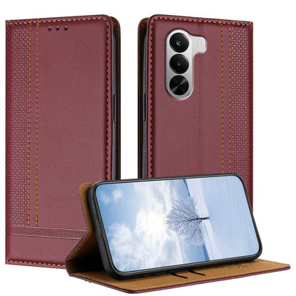 Stitching Design Scratch-Resistant Vegan Leather Phone Case, For Realme P4 Power 5G, For Realme Note 80 4G, For Realme C83 5G, For Realme C85 5G / 4G, For Realme Neo8 5G, For Realme 16 5G, For Realme 16 Pro+ 5G, For Realme 16 Pro 5G                    ...