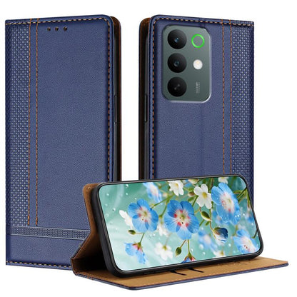 Stitching Design Scratch-Resistant Vegan Leather Phone Case, For Realme P4 Power 5G, For Realme Note 80 4G, For Realme C83 5G, For Realme C85 5G / 4G, For Realme Neo8 5G, For Realme 16 5G, For Realme 16 Pro+ 5G, For Realme 16 Pro 5G                    ...
