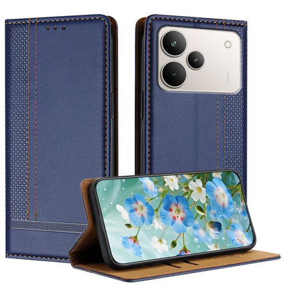 Stitching Design Scratch-Resistant Vegan Leather Phone Case, For Realme P4 Power 5G, For Realme Note 80 4G, For Realme C83 5G, For Realme C85 5G / 4G, For Realme Neo8 5G, For Realme 16 5G, For Realme 16 Pro+ 5G, For Realme 16 Pro 5G                    ...