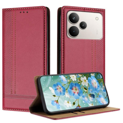 Stitching Design Scratch-Resistant Vegan Leather Phone Case, For Realme P4 Power 5G, For Realme Note 80 4G, For Realme C83 5G, For Realme C85 5G / 4G, For Realme Neo8 5G, For Realme 16 5G, For Realme 16 Pro+ 5G, For Realme 16 Pro 5G                    ...