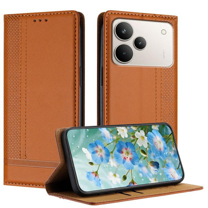 Stitching Design Scratch-Resistant Vegan Leather Phone Case, For Realme P4 Power 5G, For Realme Note 80 4G, For Realme C83 5G, For Realme C85 5G / 4G, For Realme Neo8 5G, For Realme 16 5G, For Realme 16 Pro+ 5G, For Realme 16 Pro 5G                    ...