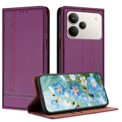Stitching Design Scratch-Resistant Vegan Leather Phone Case, For Realme P4 Power 5G, For Realme Note 80 4G, For Realme C83 5G, For Realme C85 5G / 4G, For Realme Neo8 5G, For Realme 16 5G, For Realme 16 Pro+ 5G, For Realme 16 Pro 5G                    ...