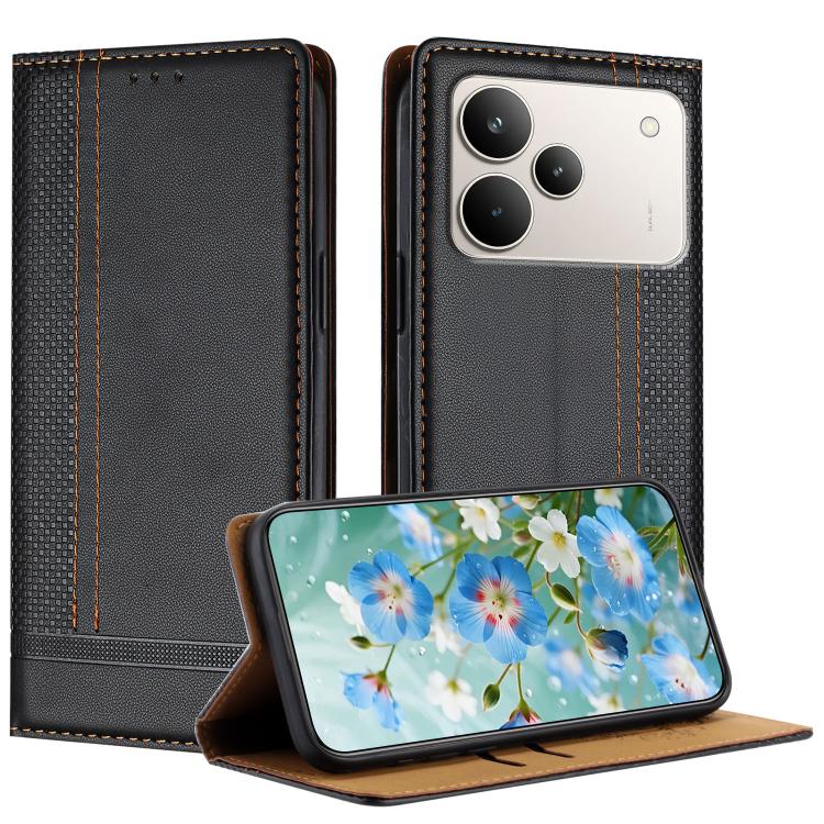 Stitching Design Scratch-Resistant Vegan Leather Phone Case, For Realme P4 Power 5G, For Realme Note 80 4G, For Realme C83 5G, For Realme C85 5G / 4G, For Realme Neo8 5G, For Realme 16 5G, For Realme 16 Pro+ 5G, For Realme 16 Pro 5G                    ...