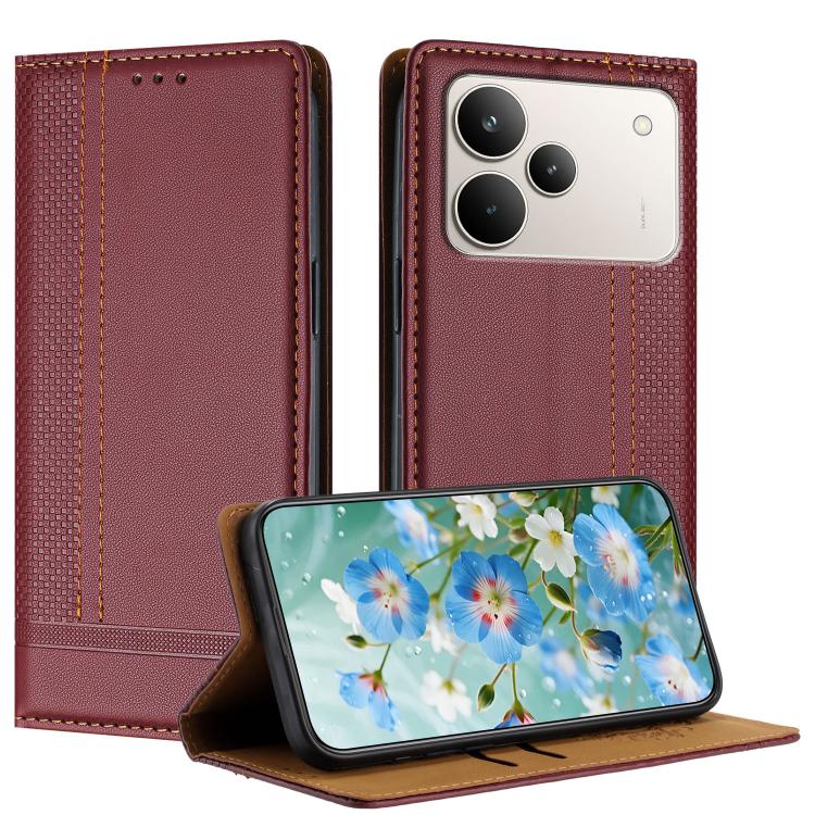 Stitching Design Scratch-Resistant Vegan Leather Phone Case, For Realme P4 Power 5G, For Realme Note 80 4G, For Realme C83 5G, For Realme C85 5G / 4G, For Realme Neo8 5G, For Realme 16 5G, For Realme 16 Pro+ 5G, For Realme 16 Pro 5G                    ...