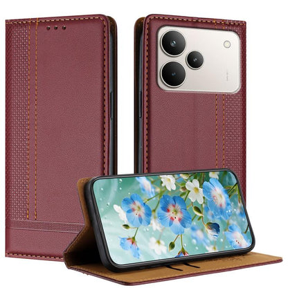 Stitching Design Scratch-Resistant Vegan Leather Phone Case, For Realme P4 Power 5G, For Realme Note 80 4G, For Realme C83 5G, For Realme C85 5G / 4G, For Realme Neo8 5G, For Realme 16 5G, For Realme 16 Pro+ 5G, For Realme 16 Pro 5G                    ...
