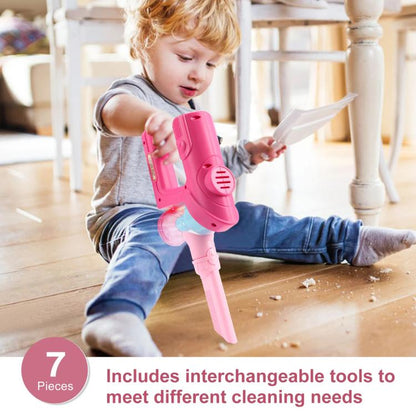 Children Pretend Play Electric Simulation Sound and Light Vacuum Cleaner, without Base (Pink), without Base (Green)