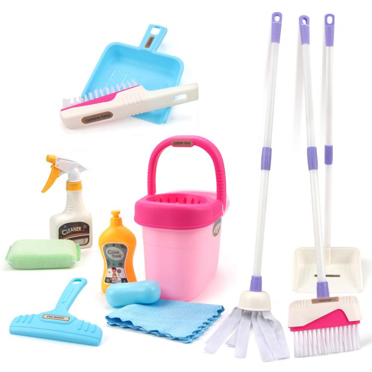 Children Pretend Play Simulation Mini Cleaning Kit, 6801-49 12pcs / Set, 12pcs / Set, 10pcs / Set