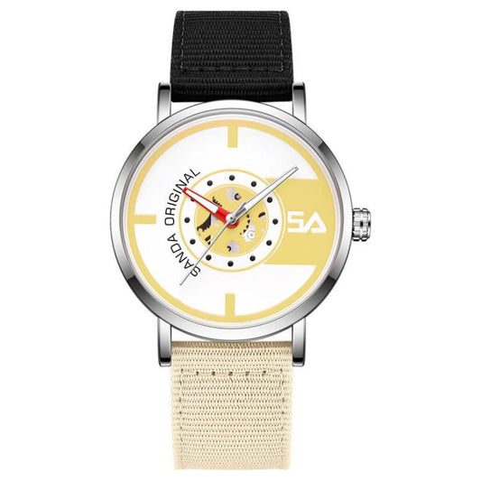 SANDA 3217 Montre Étudiante Étanche 5ATM Style Preppy avec Bracelet en Nylon