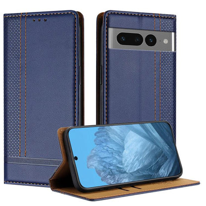 Stitching Design Scratch-Resistant Vegan Leather Phone Case, For Google Pixel 7 Pro 5G