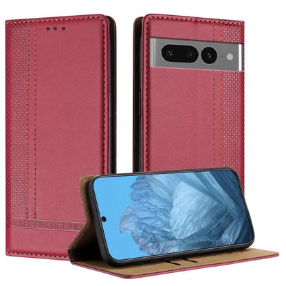 Stitching Design Scratch-Resistant Vegan Leather Phone Case, For Google Pixel 7 Pro 5G