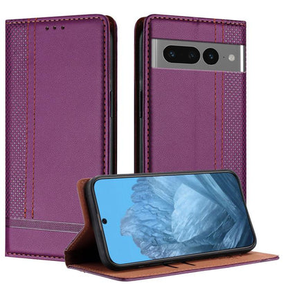 Stitching Design Scratch-Resistant Vegan Leather Phone Case, For Google Pixel 7 Pro 5G