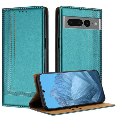 Stitching Design Scratch-Resistant Vegan Leather Phone Case, For Google Pixel 7 Pro 5G
