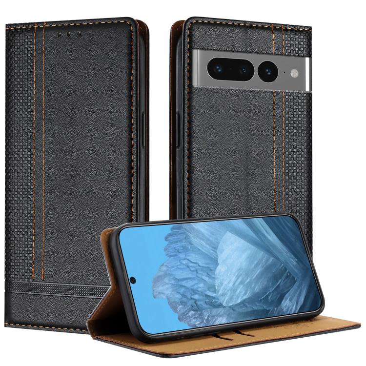 Stitching Design Scratch-Resistant Vegan Leather Phone Case, For Google Pixel 7 Pro 5G