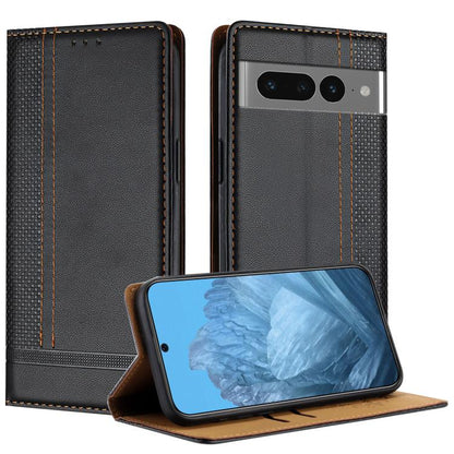 Stitching Design Scratch-Resistant Vegan Leather Phone Case, For Google Pixel 7 Pro 5G