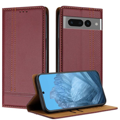 Stitching Design Scratch-Resistant Vegan Leather Phone Case, For Google Pixel 7 Pro 5G
