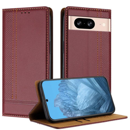 Stitching Design Scratch-Resistant Vegan Leather Phone Case, For Google Pixel 11 Pro XL, For Google Pixel 11 / 11 Pro, For Google Pixel 10a, For Google Pixel 10 Pro XL, For Google Pixel 10, For Google Pixel 9a, For Google Pixel 9 Pro, For Google Pixel ...