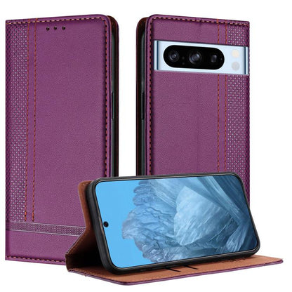 Stitching Design Scratch-Resistant Vegan Leather Phone Case, For Google Pixel 11 Pro XL, For Google Pixel 11 / 11 Pro, For Google Pixel 10a, For Google Pixel 10 Pro XL, For Google Pixel 10, For Google Pixel 9a, For Google Pixel 9 Pro, For Google Pixel ...