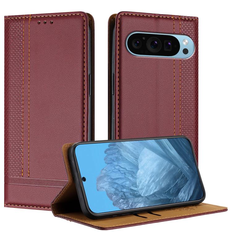 Stitching Design Scratch-Resistant Vegan Leather Phone Case, For Google Pixel 11 Pro XL, For Google Pixel 11 / 11 Pro, For Google Pixel 10a, For Google Pixel 10 Pro XL, For Google Pixel 10, For Google Pixel 9a, For Google Pixel 9 Pro, For Google Pixel ...