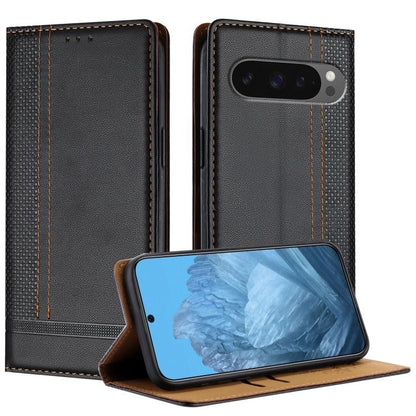 Stitching Design Scratch-Resistant Vegan Leather Phone Case, For Google Pixel 11 Pro XL, For Google Pixel 11 / 11 Pro, For Google Pixel 10a, For Google Pixel 10 Pro XL, For Google Pixel 10, For Google Pixel 9a, For Google Pixel 9 Pro, For Google Pixel ...