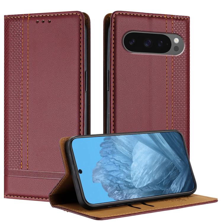 Stitching Design Scratch-Resistant Vegan Leather Phone Case, For Google Pixel 11 Pro XL, For Google Pixel 11 / 11 Pro, For Google Pixel 10a, For Google Pixel 10 Pro XL, For Google Pixel 10, For Google Pixel 9a, For Google Pixel 9 Pro, For Google Pixel ...
