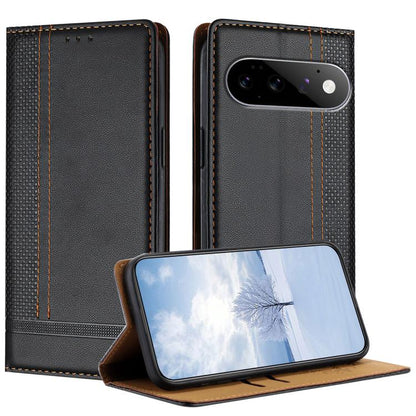 Stitching Design Scratch-Resistant Vegan Leather Phone Case, For Google Pixel 11 Pro XL, For Google Pixel 11 / 11 Pro, For Google Pixel 10a, For Google Pixel 10 Pro XL, For Google Pixel 10, For Google Pixel 9a, For Google Pixel 9 Pro, For Google Pixel ...