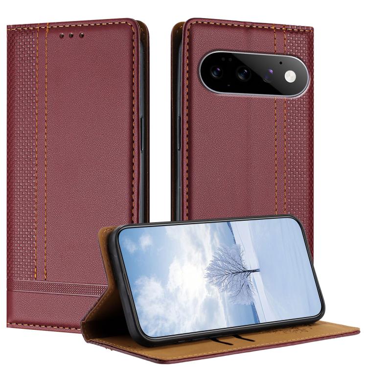Stitching Design Scratch-Resistant Vegan Leather Phone Case, For Google Pixel 11 Pro XL, For Google Pixel 11 / 11 Pro, For Google Pixel 10a, For Google Pixel 10 Pro XL, For Google Pixel 10, For Google Pixel 9a, For Google Pixel 9 Pro, For Google Pixel ...