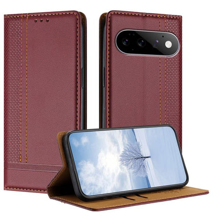 Stitching Design Scratch-Resistant Vegan Leather Phone Case, For Google Pixel 11 Pro XL, For Google Pixel 11 / 11 Pro, For Google Pixel 10a, For Google Pixel 10 Pro XL, For Google Pixel 10, For Google Pixel 9a, For Google Pixel 9 Pro, For Google Pixel ...