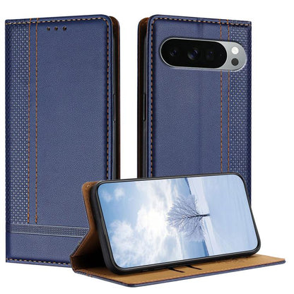 Stitching Design Scratch-Resistant Vegan Leather Phone Case, For Google Pixel 11 Pro XL, For Google Pixel 11 / 11 Pro, For Google Pixel 10a, For Google Pixel 10 Pro XL, For Google Pixel 10, For Google Pixel 9a, For Google Pixel 9 Pro, For Google Pixel ...