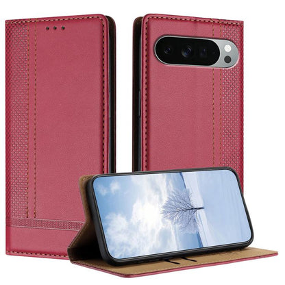 Stitching Design Scratch-Resistant Vegan Leather Phone Case, For Google Pixel 11 Pro XL, For Google Pixel 11 / 11 Pro, For Google Pixel 10a, For Google Pixel 10 Pro XL, For Google Pixel 10, For Google Pixel 9a, For Google Pixel 9 Pro, For Google Pixel ...