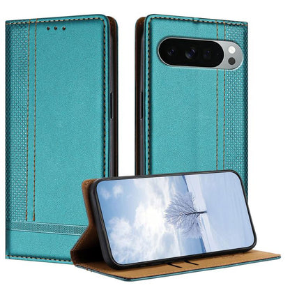 Stitching Design Scratch-Resistant Vegan Leather Phone Case, For Google Pixel 11 Pro XL, For Google Pixel 11 / 11 Pro, For Google Pixel 10a, For Google Pixel 10 Pro XL, For Google Pixel 10, For Google Pixel 9a, For Google Pixel 9 Pro, For Google Pixel ...