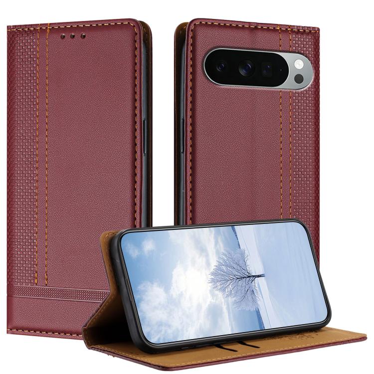 Stitching Design Scratch-Resistant Vegan Leather Phone Case, For Google Pixel 11 Pro XL, For Google Pixel 11 / 11 Pro, For Google Pixel 10a, For Google Pixel 10 Pro XL, For Google Pixel 10, For Google Pixel 9a, For Google Pixel 9 Pro, For Google Pixel ...